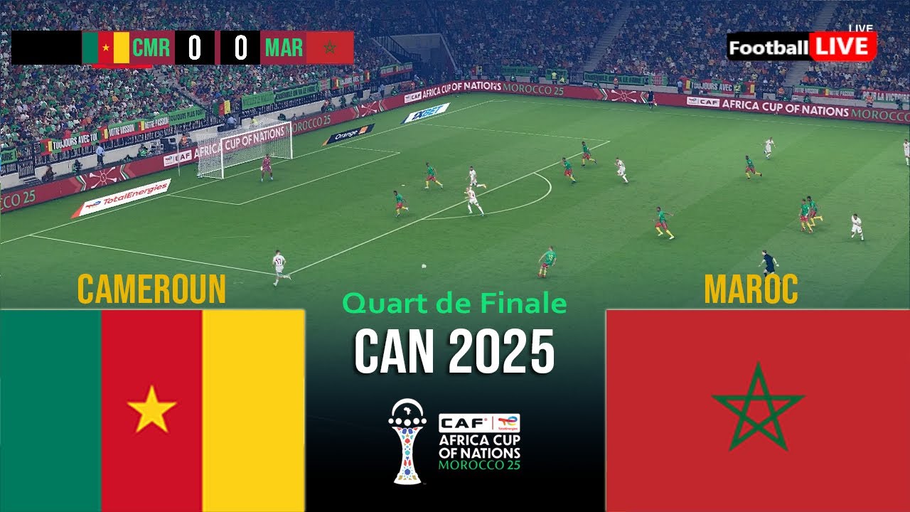CAMEROUN vs MAROC - Coupe d'Afrique des Nations 2025 Match aujourd'hui | Simulation PES