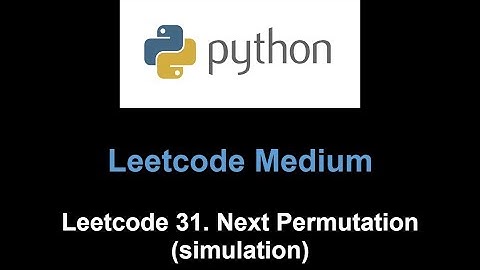 Leetcode 31. Next Permutation (simulation)