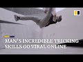 Man’s incredible tricking skills go viral online in China