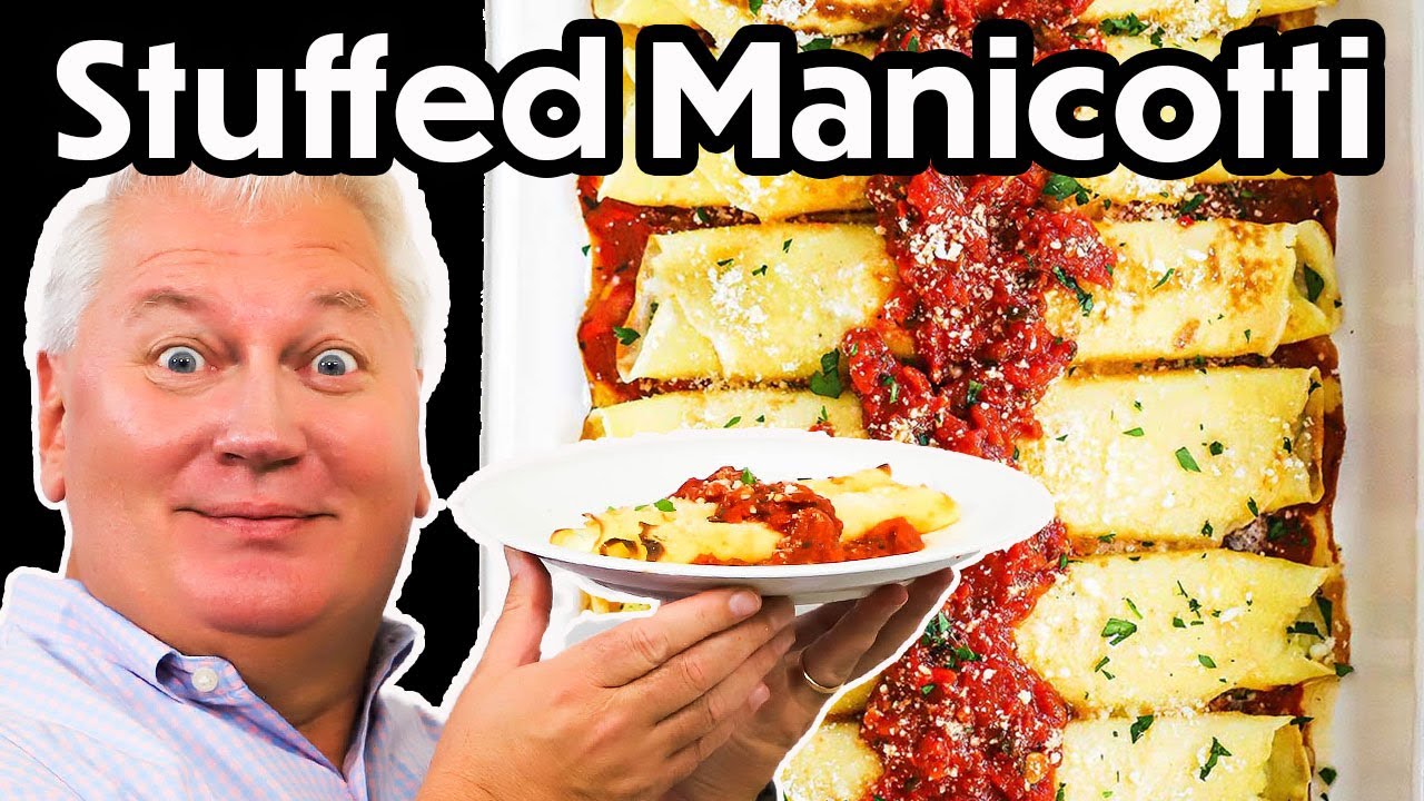 Stuffed Manicotti with HOMEMADE Crêpes! AMAZING!
