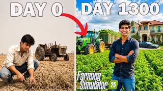 I Survived 1300 DAYS on the FLAT MAP with $0 ! Here's What Happened!? Farming Simulator 25