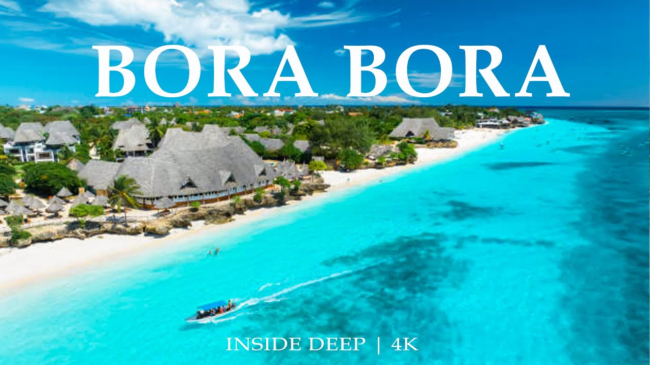 Bora Bora 4K | Turquoise Lagoon Aerial Views & Tropical Escape Azure Escape With Deep House Chill