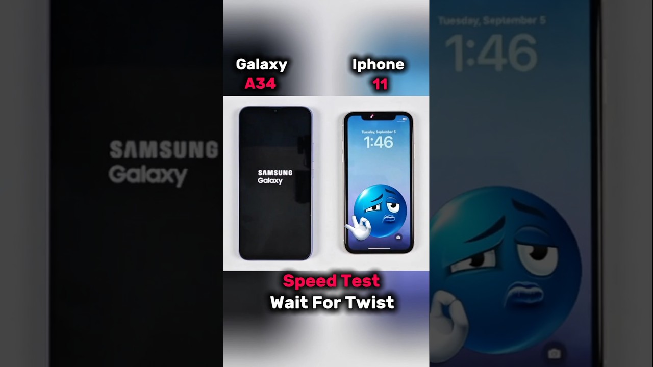 🎯Galaxy A34 vs iPhone 11 Speed Test 🔥 Who’s Faster in 2025?#shorts