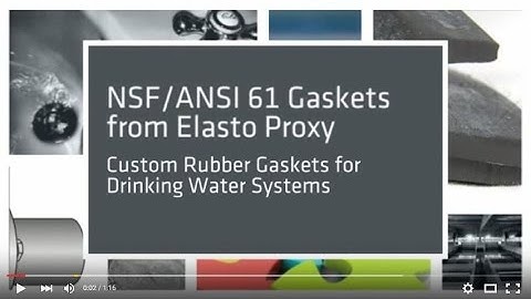 NSF ANSI 61 Gaskets for Drinking Water Systems