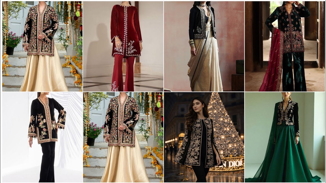 Velvet Jacket Design Collection/Winter Fashion Trend 2026/Royal & Stylish Outfit/Party & Casual Wear