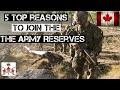 5 TOP Reasons to join the Army Reserves