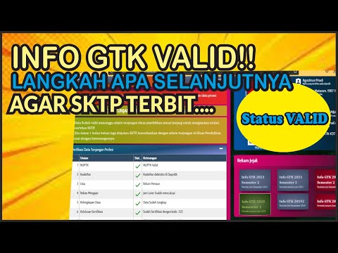 Agar terbit SKTP ⁉️ Langkap apa yang harus dilakukan setelah info GTK Valid⁉️