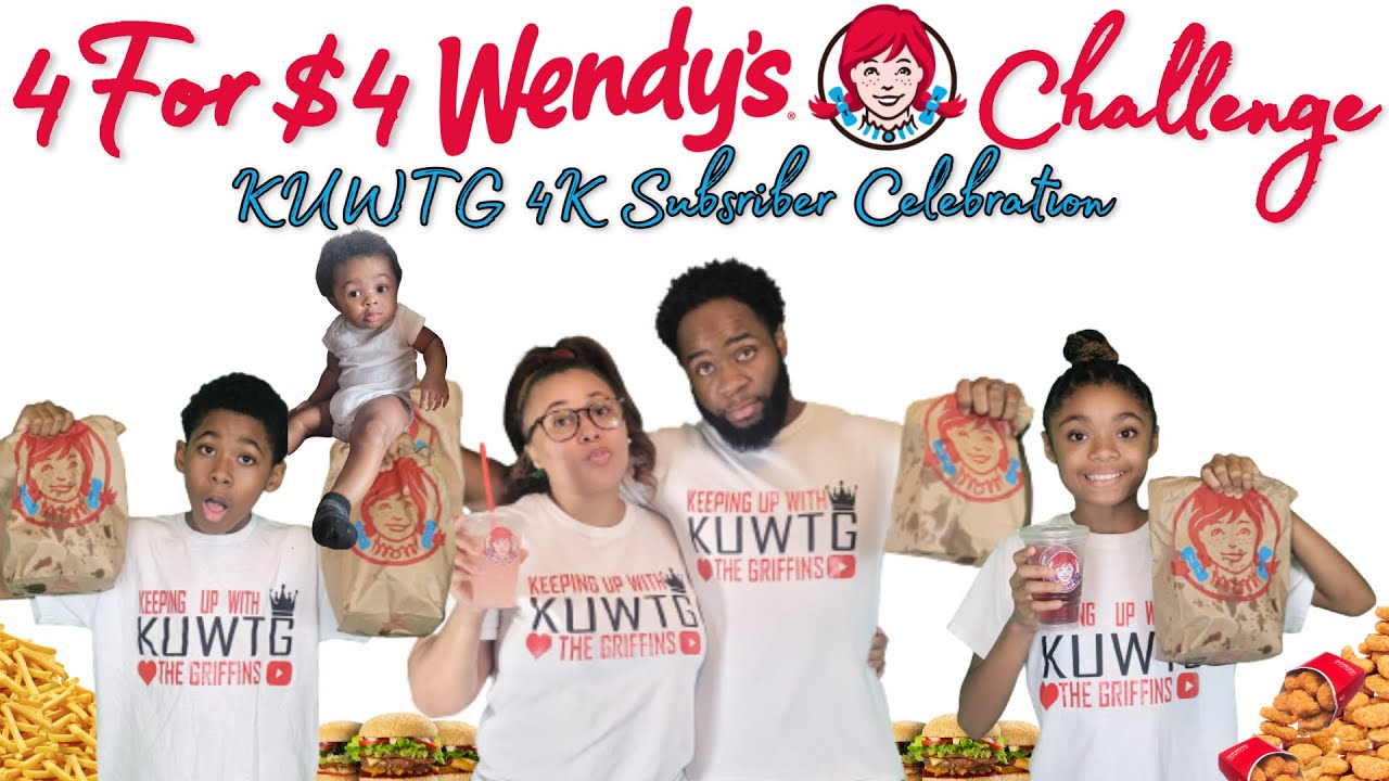WENDY（感謝）/4 4 For $4 WENDYS CHALLENGE | 4K Subscriber Celebration Challenge