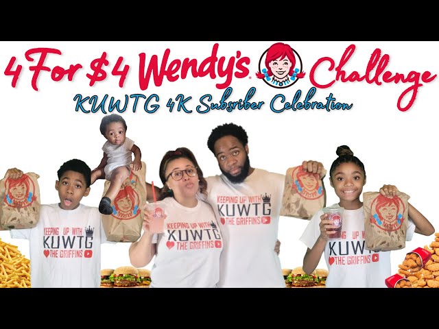 4 For $4 WENDYS CHALLENGE | 4K Subscriber Celebration Challenge