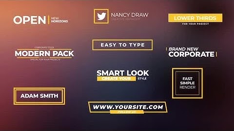 Titles/Lower Thirds Pack 3 After Effects Templates