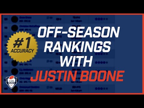 Justin Boone Fantasy Rankings