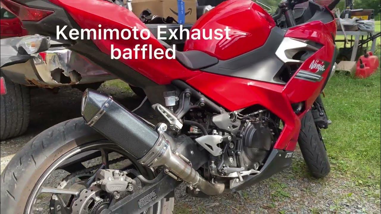 Kemimoto Baffled vs Muffler Delete Ninja 400 (dB Meter) YouTube