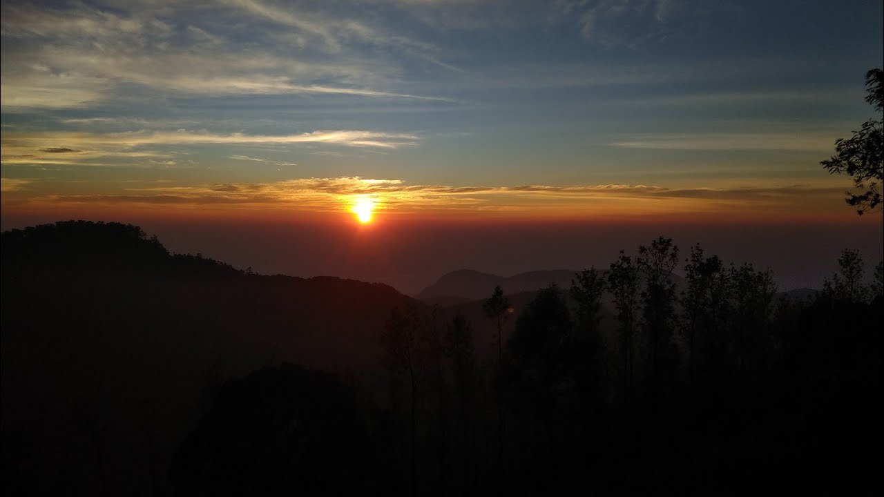 Beautiful Sunset  timelapse Sunset video yercaud @ shevaroys View point salem