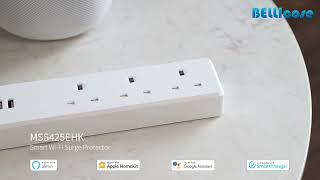 Meross Smart Wi-Fi Power Strip (MSS425EHK) Surge Protector (3 AC + 4 USB)