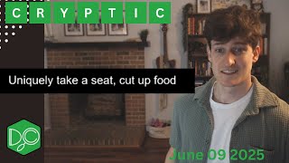 Daily Crypticle Clue - Day 221 - Uniquely take a seat, cut up food