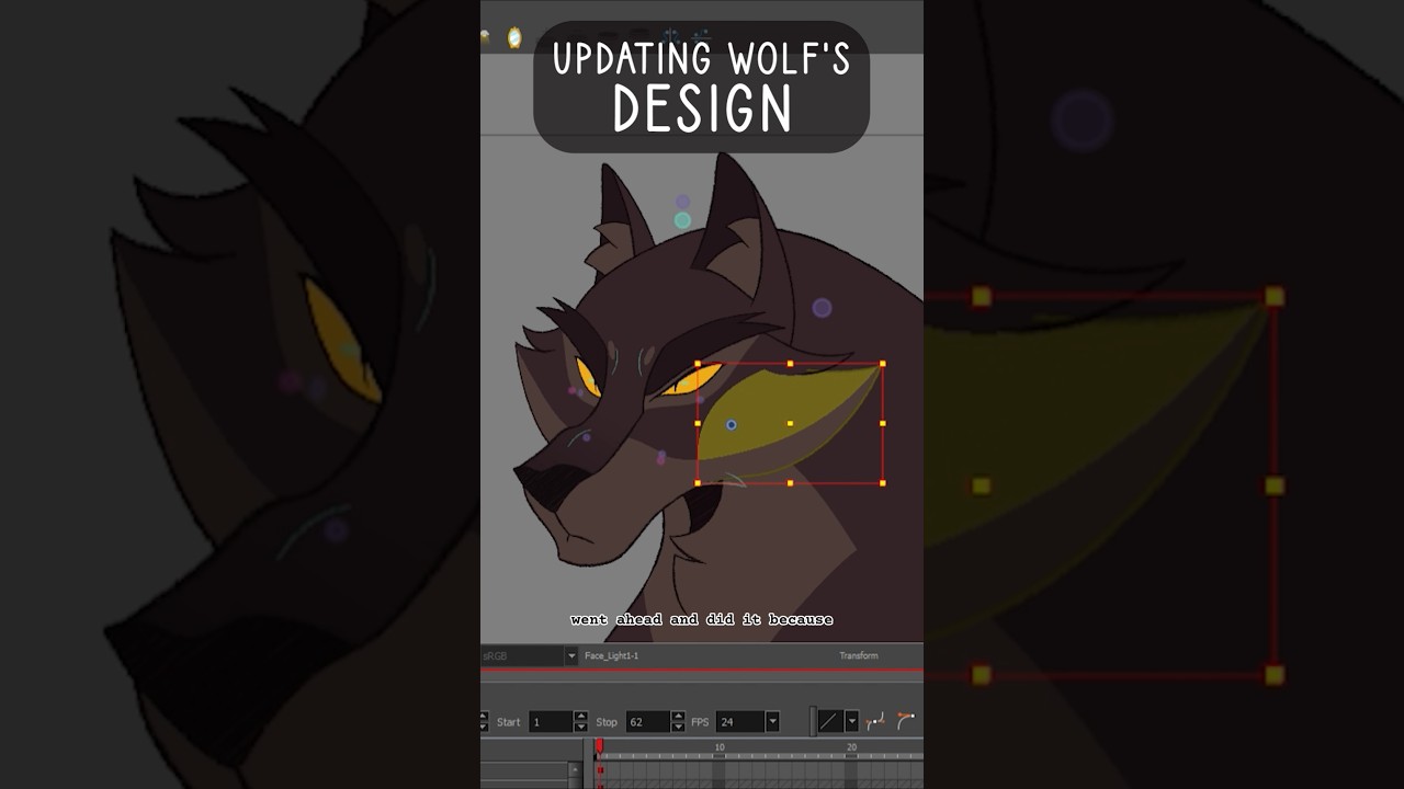 Updating Wolf's Design! #indieanimation #art #cartoon #animation