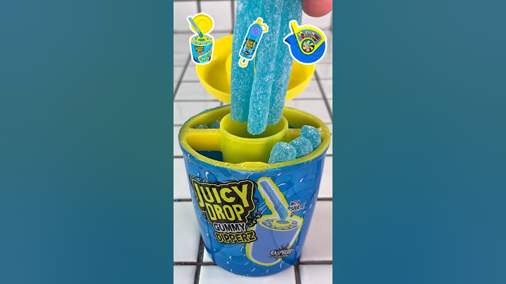 Blue emoji gummy jelly candy food mukbang juicy drop
