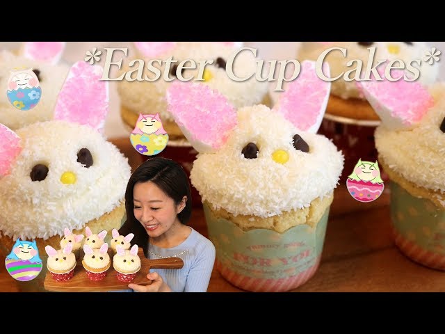 cooking】イースターに作ろう🐣💕ふわもこウサギのカップケーキ