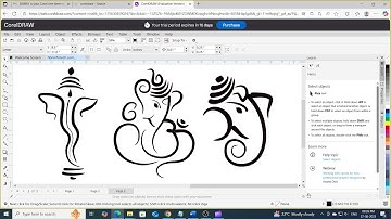 Easy Ganesha Drawing in CorelDRAW Web - Ganesh Drawing in Computer - Online Drawing Software
