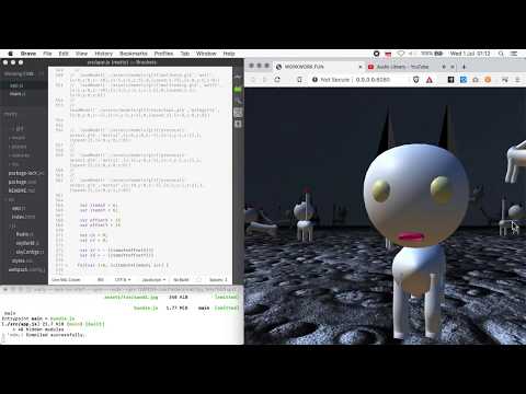 "Cat Sylwester on The Moon" - ThreeJS, Blender - Game Play Early Tests