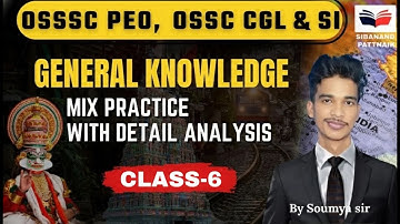 🔥🔥OPSC ASO, OSSC CGL, Odisha SI 2025 | GK Question | PYQs by Soumya sir  GK -06