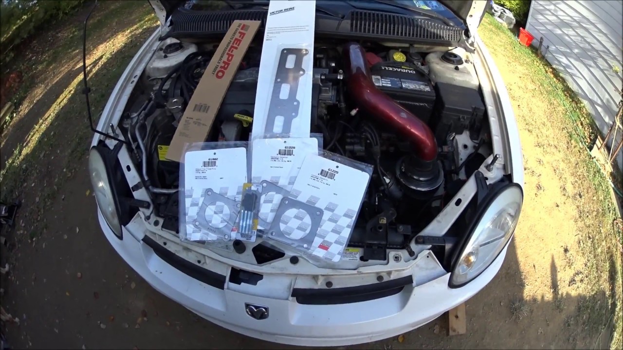 srt4 exhaust manifold gasket replacement and broken stud removal YouTube