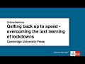 Online-Seminar: Getting back up to speed - overcoming the lost learning of lockdowns