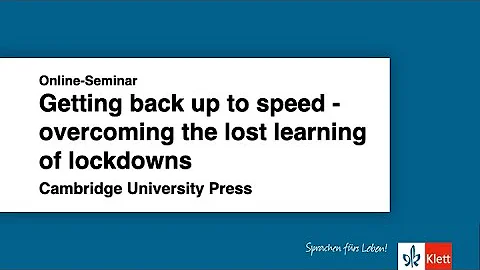 Online-Seminar: Getting back up to speed - overcom...