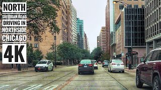 North Sheridan Road: Driving in Northside Chicago: 4K Streets of the Americas