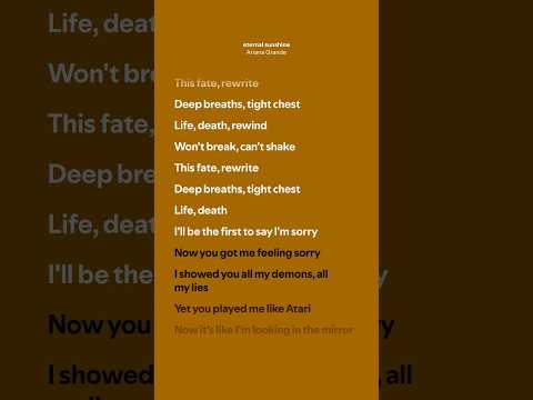 eternal sunshine - Ariana Grande (Lyrics)