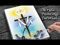 How To Draw Holy Cross | Easy Acrylic Painting - Step By Step Tutorial
