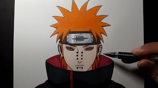 Tutorial how to draw pain tendo from naruto by AgungTategamiKyutsu