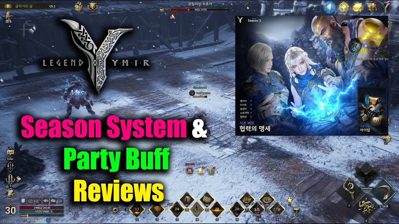 Legend of Ymir Season System & Party Buff Reviews