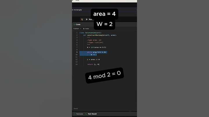 Leetcode 492 - Construct the Rectangle #coding #python #faang #programming #leetcode