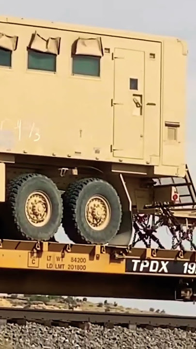 Large Military 🇺🇸 Army Supply Vehicle with Trailer Attached to Flat Train 🚂 Car