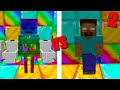 One day in the life of Rainbow Wither Skeleton VS Herobrine PART 2 | One day adventure in Minecraft