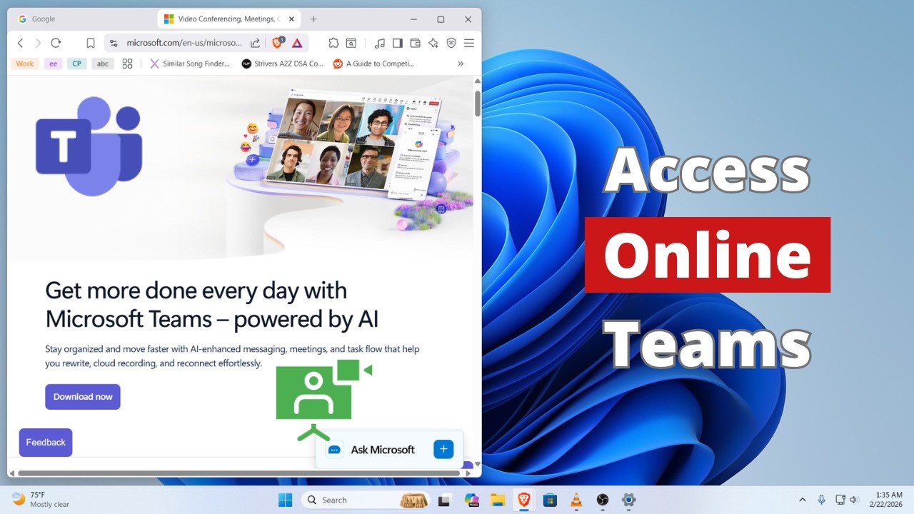 How to Access Microsoft Teams Online - YouTube