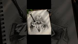 Dante 🔥 Devil May Cry Pencil Sketch | Anime Fan Art #Shorts