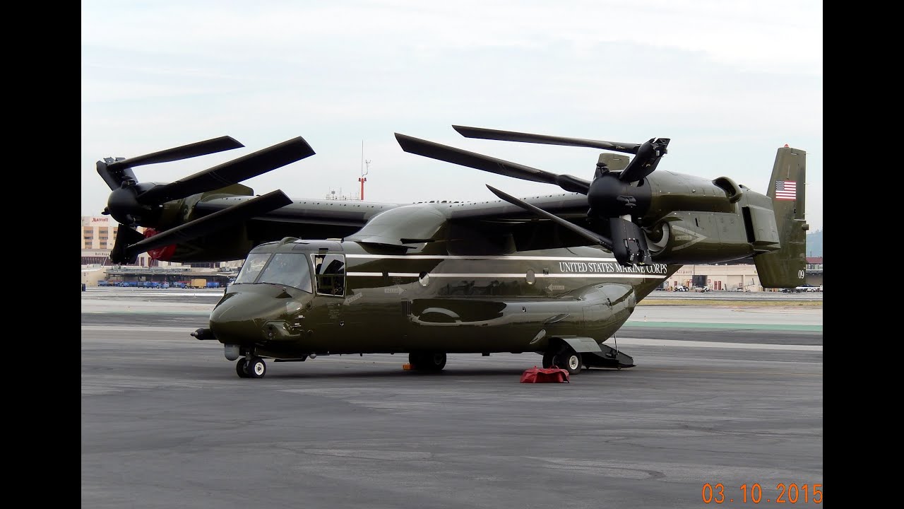 Bell Boeing MV22 Osprey WalkAround & Cockpit at Burbank Airport 2015