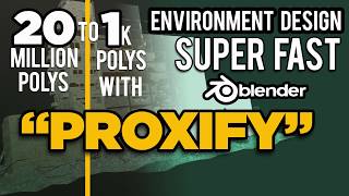 How to Kitbash big scenes using Blender's PROXIFY addon