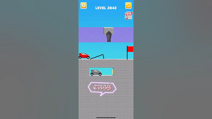 Draw bridge puzzle game level 2842 #drawing #game #Shorts