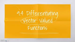 9.4 Vector Valued Derivatives