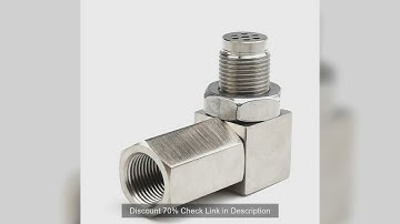 Mini Catalytic Converter 90 Degree CEL Check Engine Light O2 Oxygen Sensor Spacer Adapter Universal