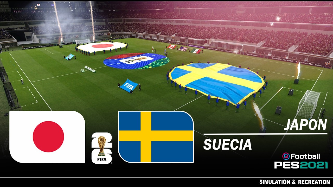 Japon vs Suecia ● Copa Mundial 2026 ● Simulación Pes 2021