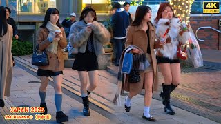 4K HDR Japan travel 2025 |  Autumn Night Walking in Tokyo from Meiji Jingu Gaien to Omotesando