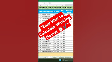 Excel Hacks for Calculating Work Hours #exceltips #exceltutorial #exceltutorial