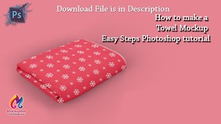 How to make a Towel Mockup Easy Steps Photoshop tutorial