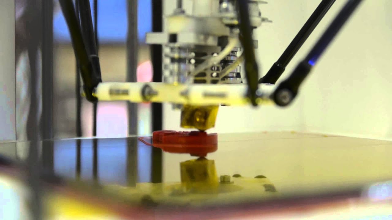 Rostock DIY 3D printer - first run - YouTube
