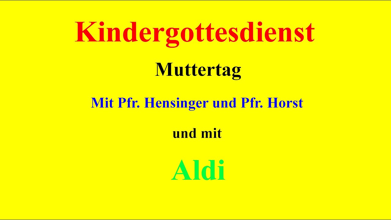  Kindergottesdienst am Muttertag - YouTube Illustration 