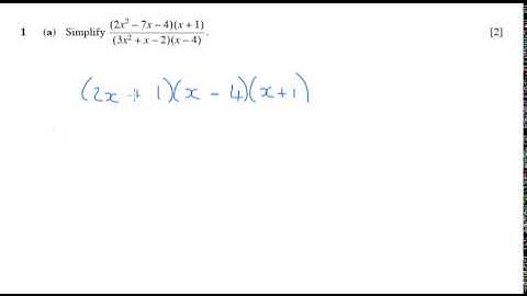 OCR Core 4 June 2008 q1a - Rational Functions/Algebraic Fractions